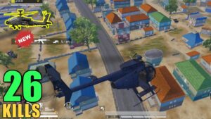 NEW FLYING HELICOPTER IN PUBG MOBILE | 26 KILLS SOLO VS SQUAD
