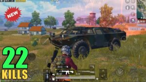 NEW TANK (CAR) IN PUBG MOBILE | 22 KILLS SOLO VS SQUAD