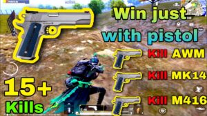 Pistol Challenge - Use Pistol Only Kill Awm, Mk14 and M416 Users | Pubg Mobile