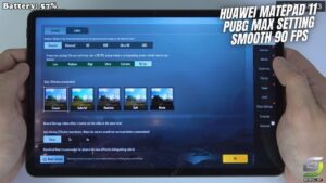 Huawei Matepad 11 test game PUBG Smooth 90 FPS Graphics