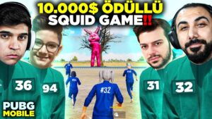 10.000 $ ÖDÜLLÜ SQUID GAME YAPTIK!! | PUBG MOBILE