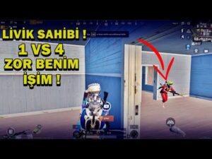 LİVİK KRALI ! EFSANE RAFLEKS  1 VS 4 ! PUBG MOBİLE