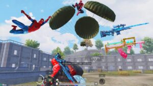 ONLY AIRDROP GUN CHALLENGE with SPIDERMAN OUTFIT🔥Pubg Mobile