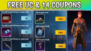 Get Free UC in Bgmi & Pubg || Add 50 in game friends || Get Free Scar L Skin, Outfit & 14 Coupons ||