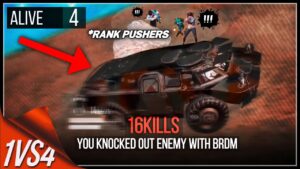 [1vs4] Legendary "BRDM" Massacre In Asia Lobby!😱 - PUBG MOBILE