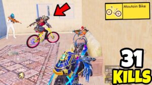 Attacking With A *CYCLE* Inside A House in BGMI • (31 KILLS) • BGMI PUBGM GAMEPLAY
