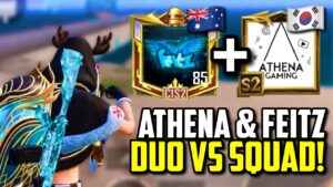 ATHENA GAMING & FEITZ DUO VS SQUAD ASIA SERVER! | PUBG Mobile