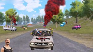 OMG😱 Victor Squad M249 Car Wars😈😂Funny & WTF MOMENTS OF PUBG | BGMI