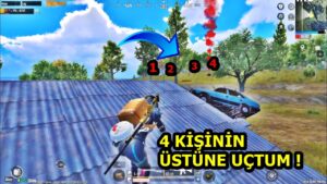 4 KİŞİNİN ÜSTÜNE UÇTUM ! EFSANE MAÇ ! ONE MAN SQUAD PUBG MOBİLE