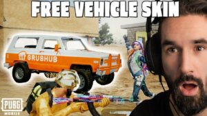 FREE VEHICLE SKIN 😍 Get It In The Game! PUBG MOBILE x Grubhub