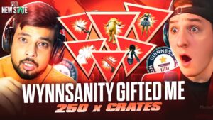 Wynnsanity Gifted me 250 Crates😱 Luckiest crate opening ever PUBG New State😍