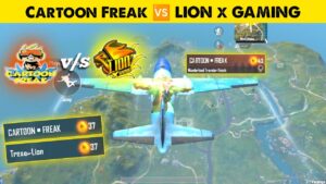 Cartoon Freak VS LION x GAMING in PUBG Lite | PUBG Mobile Lite Funny Random Gameplay | BGMI Lite
