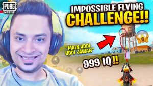 FUNNY FLYING CHALLENGE IN PUBG MOBILE !! 😂 - PUBG Mobile X CHALLENGE GAMES