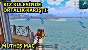 KIZ KULESİNDE ORTALIK KARIŞTI  MÜTHİŞ MAÇ ! SOLO VS SQUAD PUBG MOBİLE