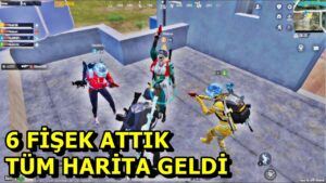 6 FİŞEK ATTIK TÜM HARİTA GELDİ OHA ! PUBG MOBİLE
