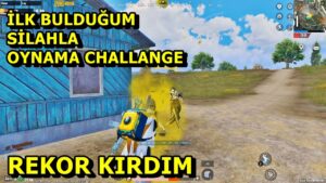 REKOR KIRDIM ! İLK BULDUĞUM SİLAHLA OYNAMA CHALLANGE SOLO VS SQUAD PUBG MOBİLE