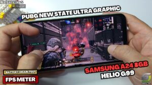 Samsung Galaxy A24 8GB test game PUBG New State Max Graphics