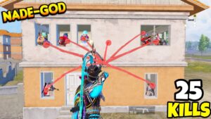 They Forgot That I Am The NADE-GOD • (25 KILLS) • BGMI Gameplay