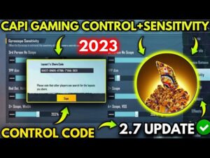 (2023) Capi Gaming New 2.7 Sensitivity Settings/ Capi Gaming Control Code | PUBG MOBILE