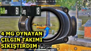 4 MG OYNAYAN ÇILGIN TAKIMA DENK GELDİM OHA ! SOLO VS SQUAD PUBG MOBİLE