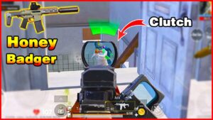Honey Badger's power | Clutch 1 vs 4  PUBG Mobile