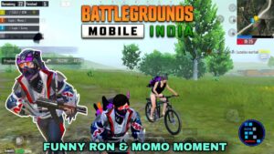 BGMI | FUNNY RON & MOMO BICYCLE RIDE MOMENT & AMAZING CHICKEN DINNER