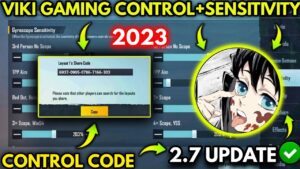 Viki Gaming New 2.7 Sensitivity Code/ Viki Gaming Control Code | PUBG MOBILE/BGMI