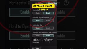 Pubg Mobile Setting Guide Part-6 #gaming #settings #bgmi #viral #starcaptain #shorts #tdm