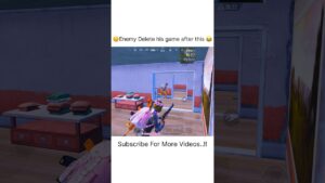 🤫Enemy delete his game after this😂#shorts #pubg #bgmishorts #bgmi #youtubeshorts #viral