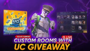PUBG Mobil live custom room and uc giveaway on live with gulati gaming