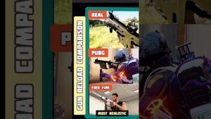 PUBG VS FREE FIRE VS REAL😱| pubg vs ff attitude video #pubg #pubgvsfreefire #freefire #shorts #viral