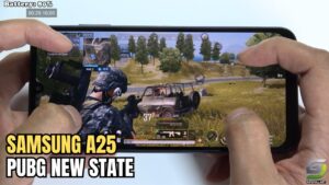 Samsung Galaxy A25 test game PUBG New State 90 FPS Ultra Graphics
