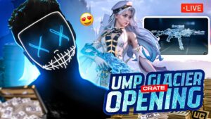 UMP GLACIER CRATE OPENING ! BGMI LIVE ! DANGER