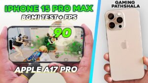 iPhone 15 Pro Max India's First 90 FPS PUBG Test with FPS Meter 🔥
