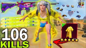 106 KILLS!!😱 IN 3 MATCHES NEW WORLD RECORD! MY HARDEST GAME in RANKED CONQUERORS LOBBY🥵| PUBG Mobile