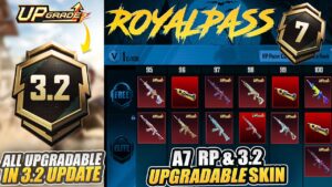 A7 Royal Pass & 3.2 Update All Upgradable Skins | Upgraded Guns Counting Feature |PUBGM