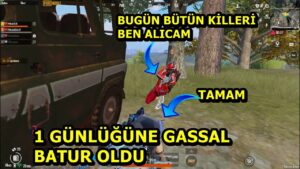 BİR GÜNLÜĞÜNE GASSAL BATUR OLDU TÜM HARİTAYI VURDU EFSANE MAÇ PUBG MOBİLE